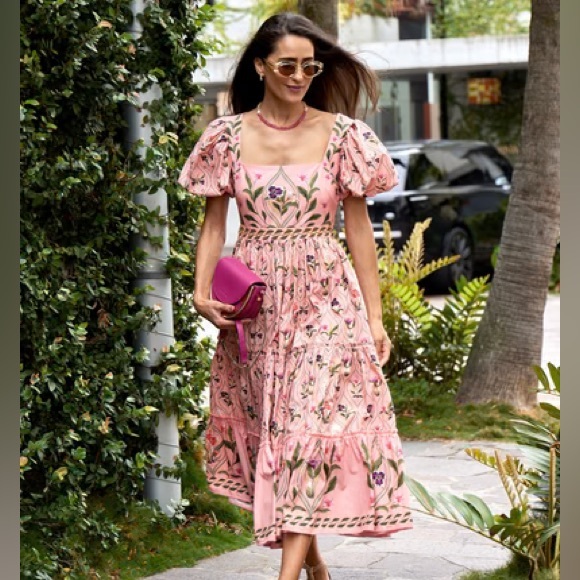 Agua by Agua Bendita Beautiful alga Pacifico Pink Midi. Medium excellent cnd - Picture 9 of 11